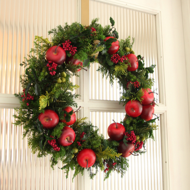 クリスマスガーランドプリザーブドフラワークリスマスリース