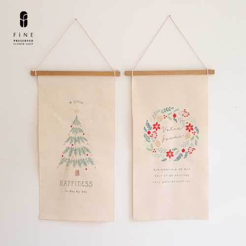 匿名発送　゛ハンドメイドの刺繍：クリスマスタペストリー゛ バイオハザード」シリーズより、優しいグレイッシュカラーの繊細