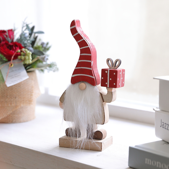クリスマス雑貨 ウッデン ボーダーサンタ クリスマスツリー ソリ 雑貨