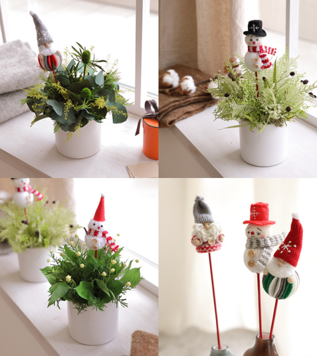 クリスマス雑貨／ふわふわピック2P