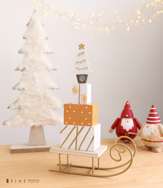 クリスマス雑貨／クリスマスウッドオブジェ・ソリ