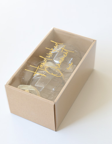 クリスマス雑貨／GLASSオーナメントダイヤライン2p