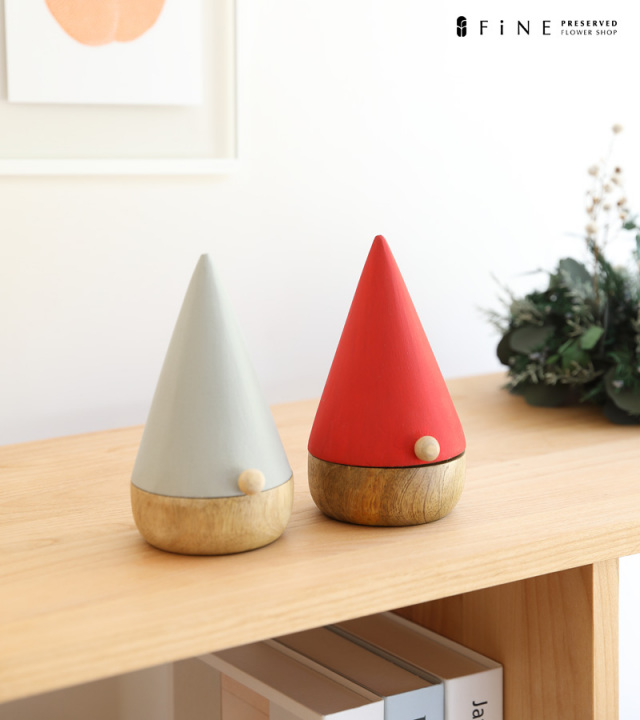 クリスマス雑貨／ＷＯＯＤキャニスターサンタクロース(Ｌ)