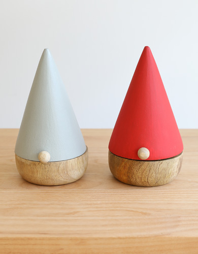 クリスマス雑貨／ＷＯＯＤキャニスターサンタクロース(Ｌ)