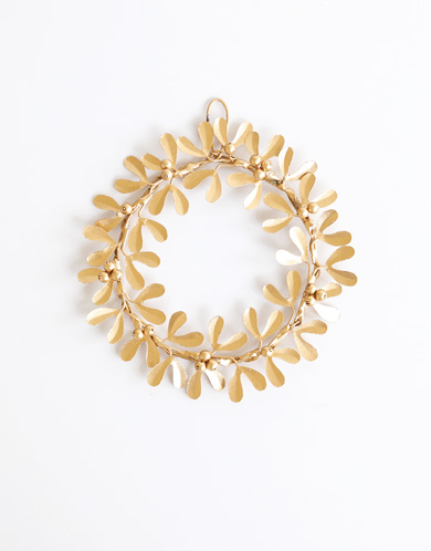 クリスマス雑貨／ブリキワイヤーリース（S）