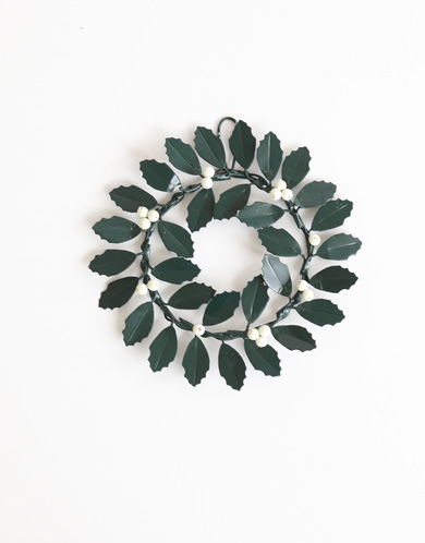 クリスマス雑貨／ブリキワイヤーリース（S）