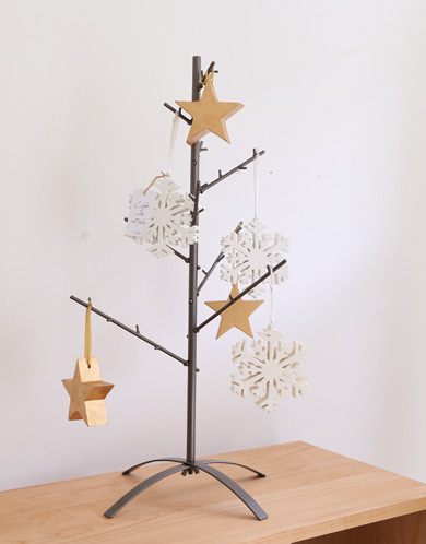 クリスマス雑貨／ＩＲＯＮディスプレイスタンドテトラ