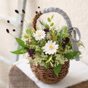 敬老の日/ギフト/プリザーブドフラワー/アレンジメント/バスケット/ハンナ/プレゼント/インテリア