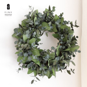 秋冬～3種のユーカリリース☆クリスマスリース☆ドアリース☆造花