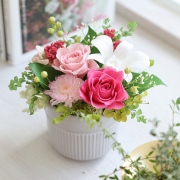 ピンク系 フラワーアレンジ｜プリザーブドフラワーFiNE