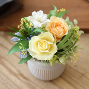 ホワイト・グリーン系 フラワーアレンジ｜プリザーブドフラワーFiNE