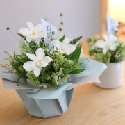 プリザーブドフラワー 葵 あおい 御供 お供え お供えの花 お供え物 白