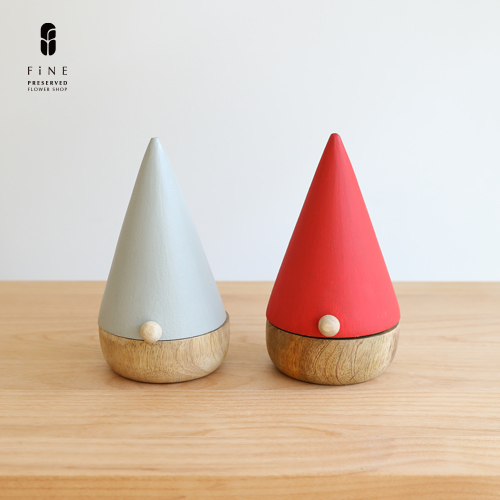 クリスマス雑貨／ＷＯＯＤキャニスターサンタクロース(Ｌ)