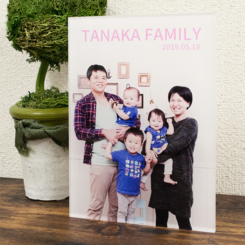 アクリルフォトパネル A5サイズ フルカラー印刷パック 1枚 イーゼル付き