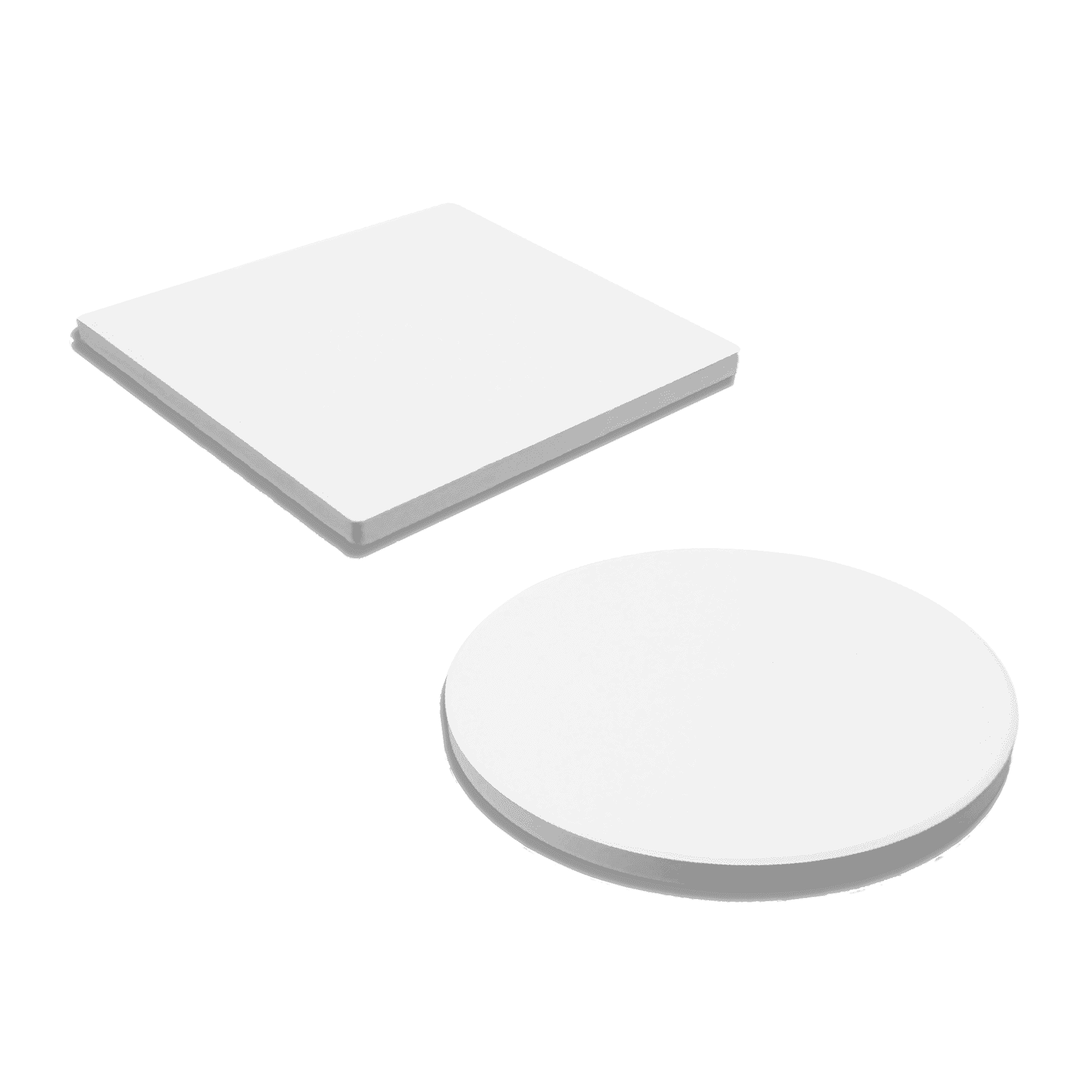 吸水 白雲石 コースター 無地 1枚