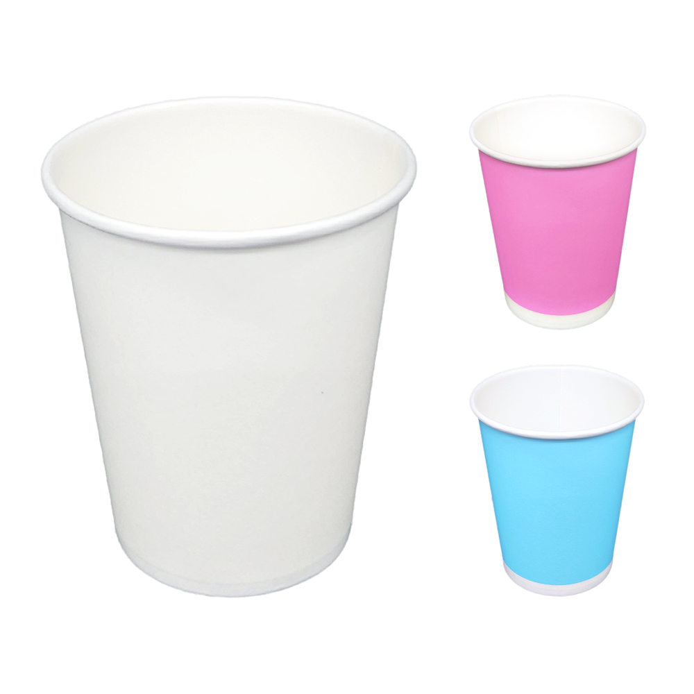 ヘイコー 紙コップ アイス・ホット兼用 8オンス 白地 50個