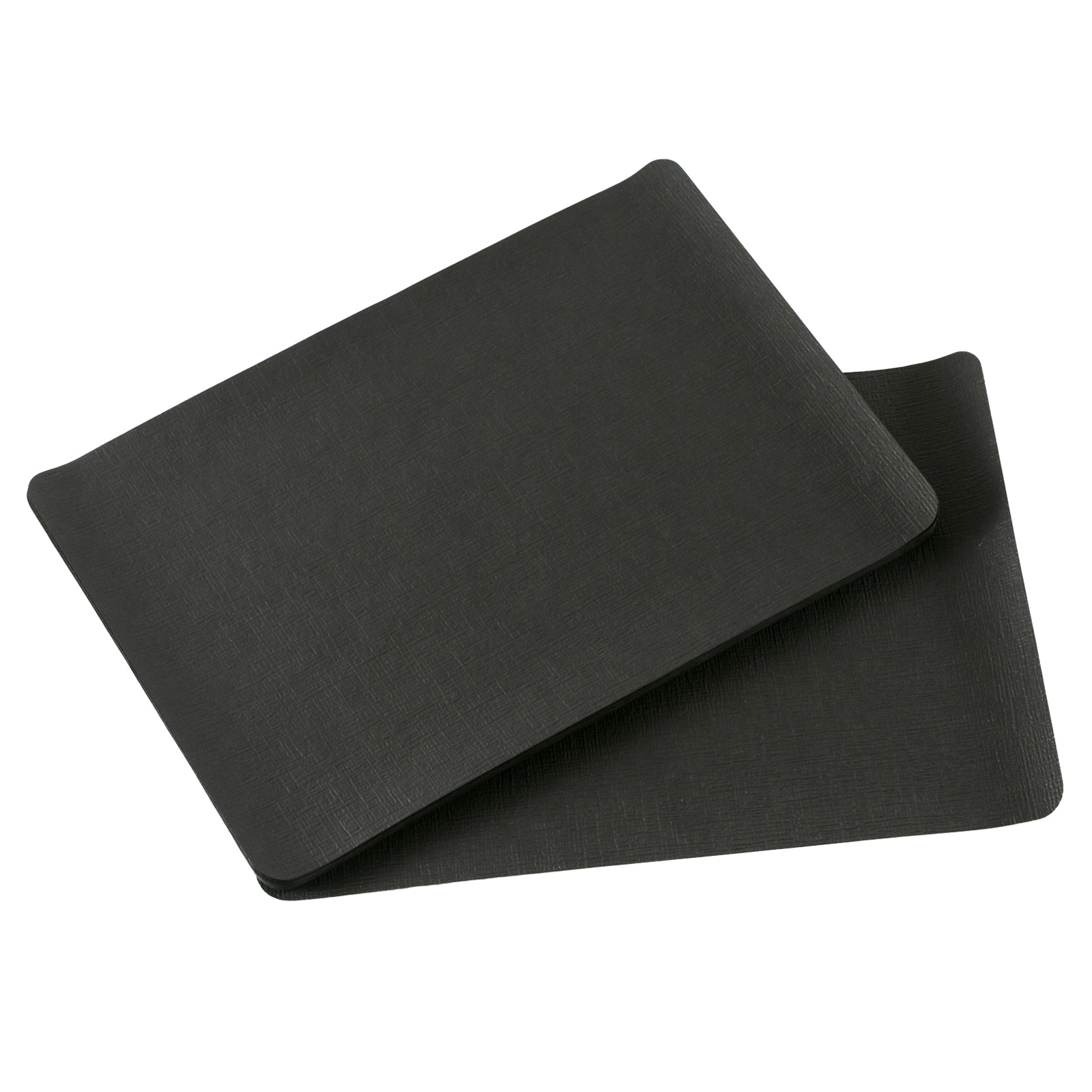 紙 ランチョンマット 中サイズ 黒 角丸型 M-B