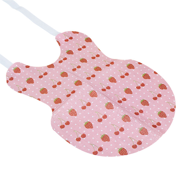 【ネコポス可】 紙 エプロン ベビー用 いちごとさくらんぼ柄 CS-2 4ツ折 20枚