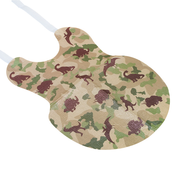 紙 エプロン ベビー用 きょうりゅう迷彩柄 CS-2 折なし 100枚