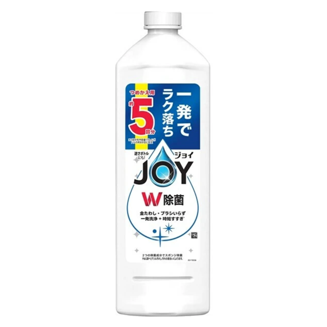 ジョイ W除菌 食器用洗剤 さわやか微香 詰め替え 特大 670mL 1個