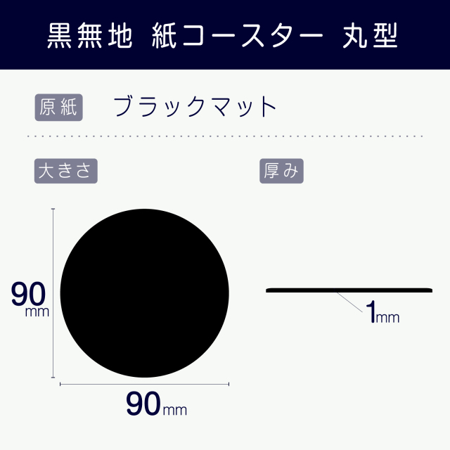 別倉庫からの配送 ペーパーコースター コースター 白無地丸2.0mm 1ケース 50枚×20パック