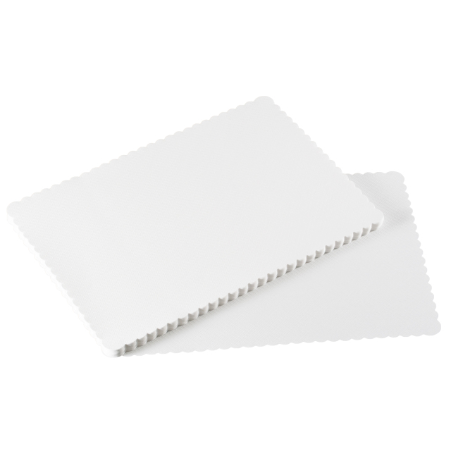 紙 ランチョンマット 小サイズ 白 波型 S-35