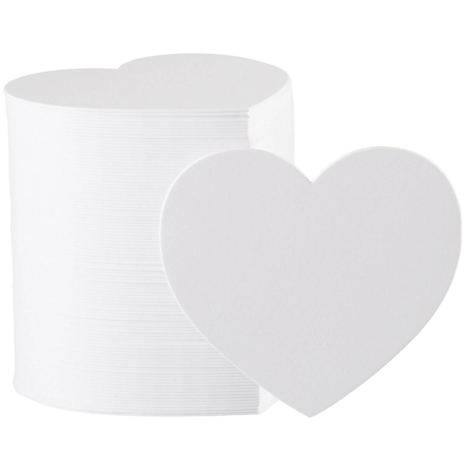 紙 コースター 白無地 ハート型 90/1mm