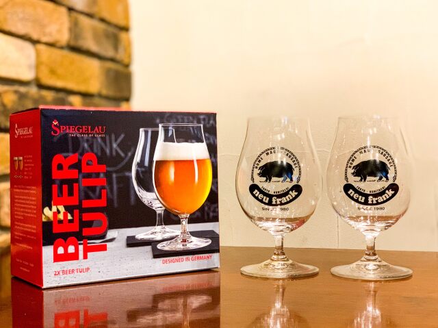 ノイフランク ロゴグラス 2個セット ドイツの名門シュピゲラウ社製チューリップグラス