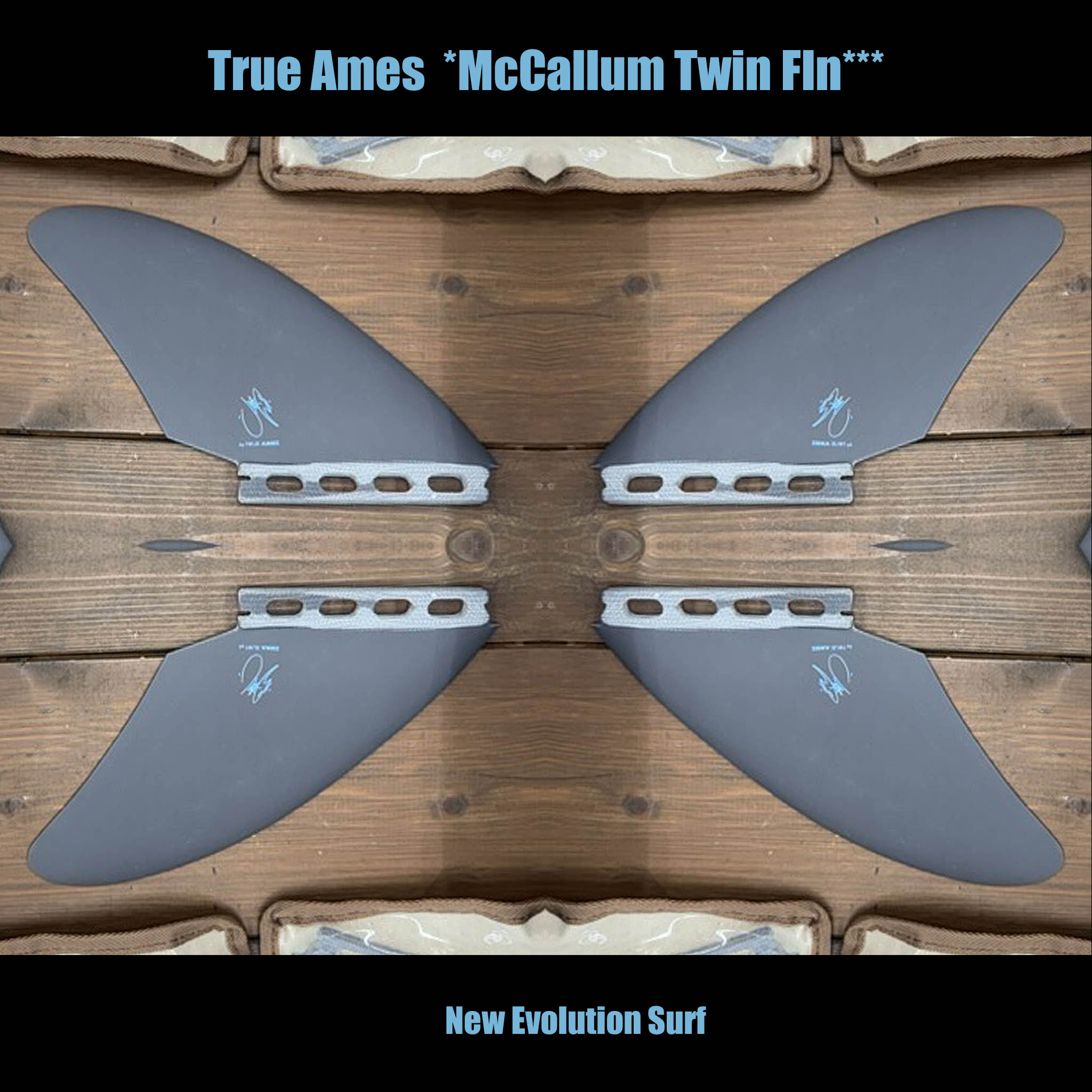 True Ames * Jeff McCallum New Twin Keel Fin * 5.00""  マッカラム ツインキール　フィン