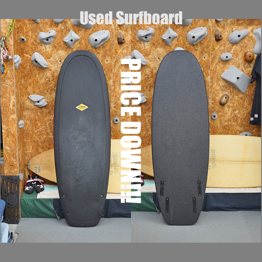PRICE DOWN***  USED * Almond 5'4" Softboard Mini Simmons * アーモンド　ソフトボード