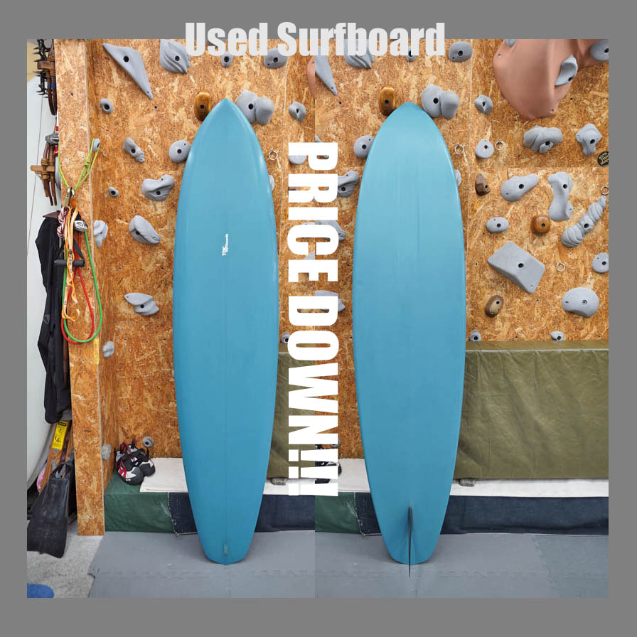 PRICE DOWN***  USED * THC 7'0" Diamond-tail * THC ダイヤモンドテール　シングルフィン　拘りのグラスオン