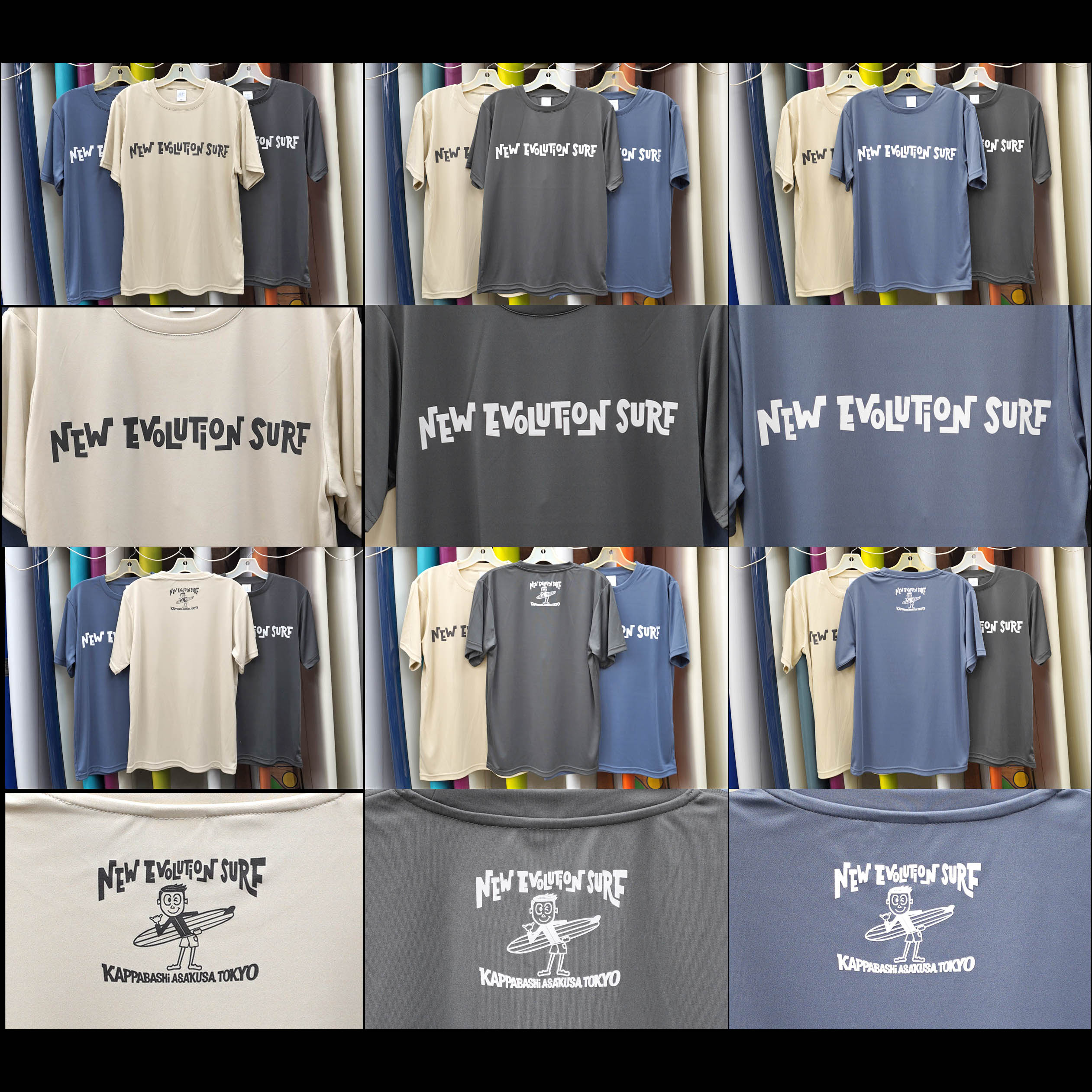 New Evolution Original T-shirts * Recycle Polyester Dry Stretch  *　オリジナル　ドライ・ストレッチ　Tシャツ　ラッシュガード