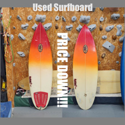 PRICE DOWN***  USED * Shinbawa 6'0" Quad Shortboard * シンバワ　クワッド　ショートボード