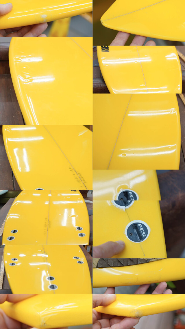 Tokoro ショートボード 蛍光イエロー RockDance