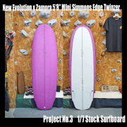 New Evolution x Zamora * Limited Project #3 * 5'8" Winged Arc-tail Mini Simmons Edge-board Twinzer *
