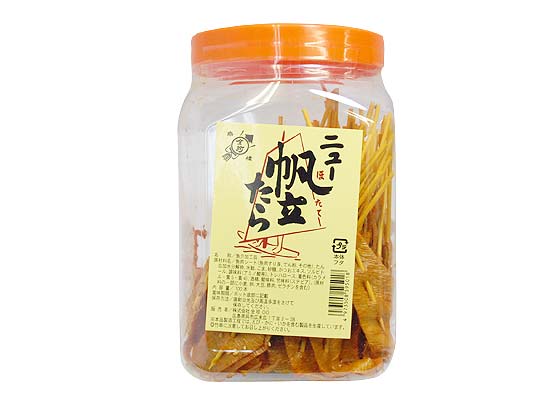 【ポット入り駄菓子のまとめ買い・珍味・イカ系の駄菓子】 全珍 ニュー帆立たら （84本入）