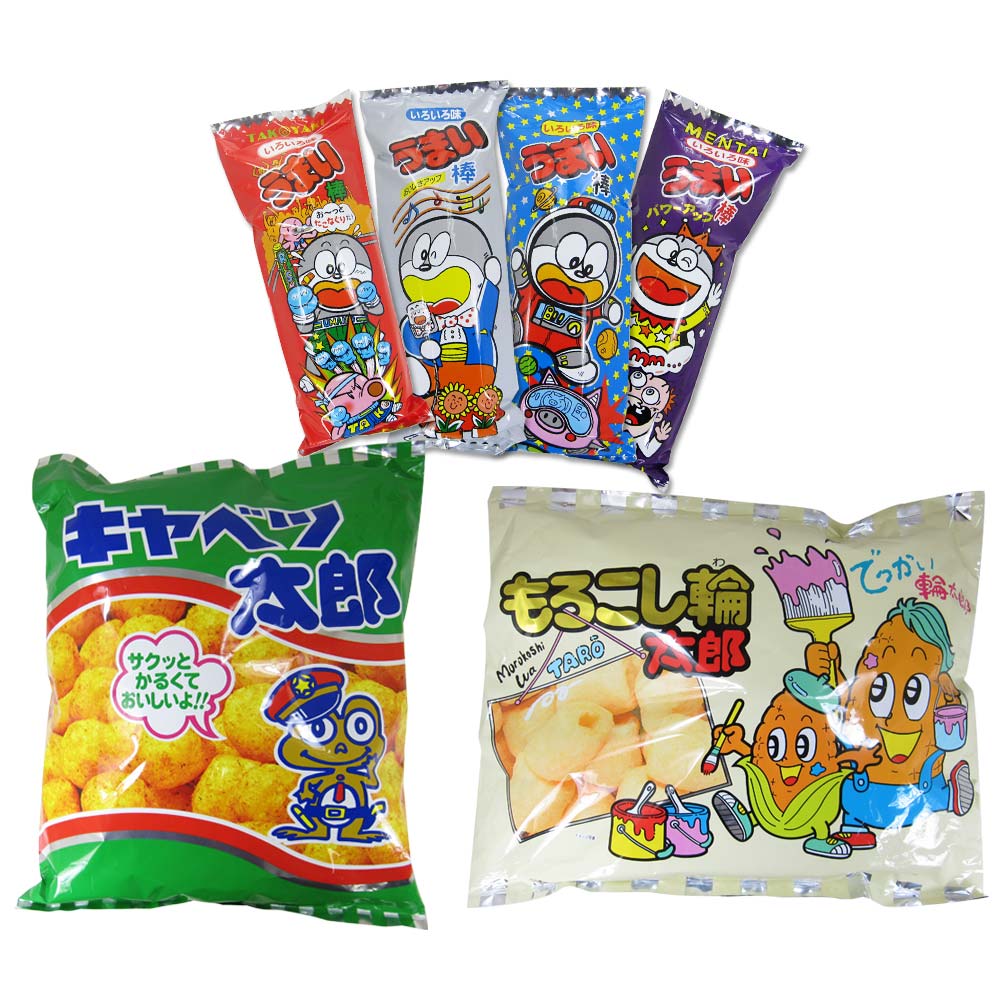 特大！アミューズメント3種セット(うまい棒・もろこし・キャベツ) 駄菓子 業務用 まとめ買い ビッグサイズ 景品