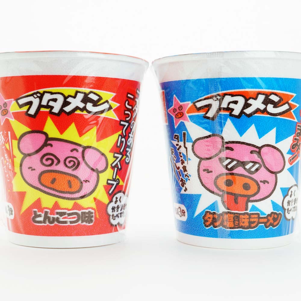 おやつカンパニー ブタメン とんこつ・たん塩 2種セット (30個入×2) ラーメン 駄菓子 まとめ買い お菓子 景品 食べ比べ