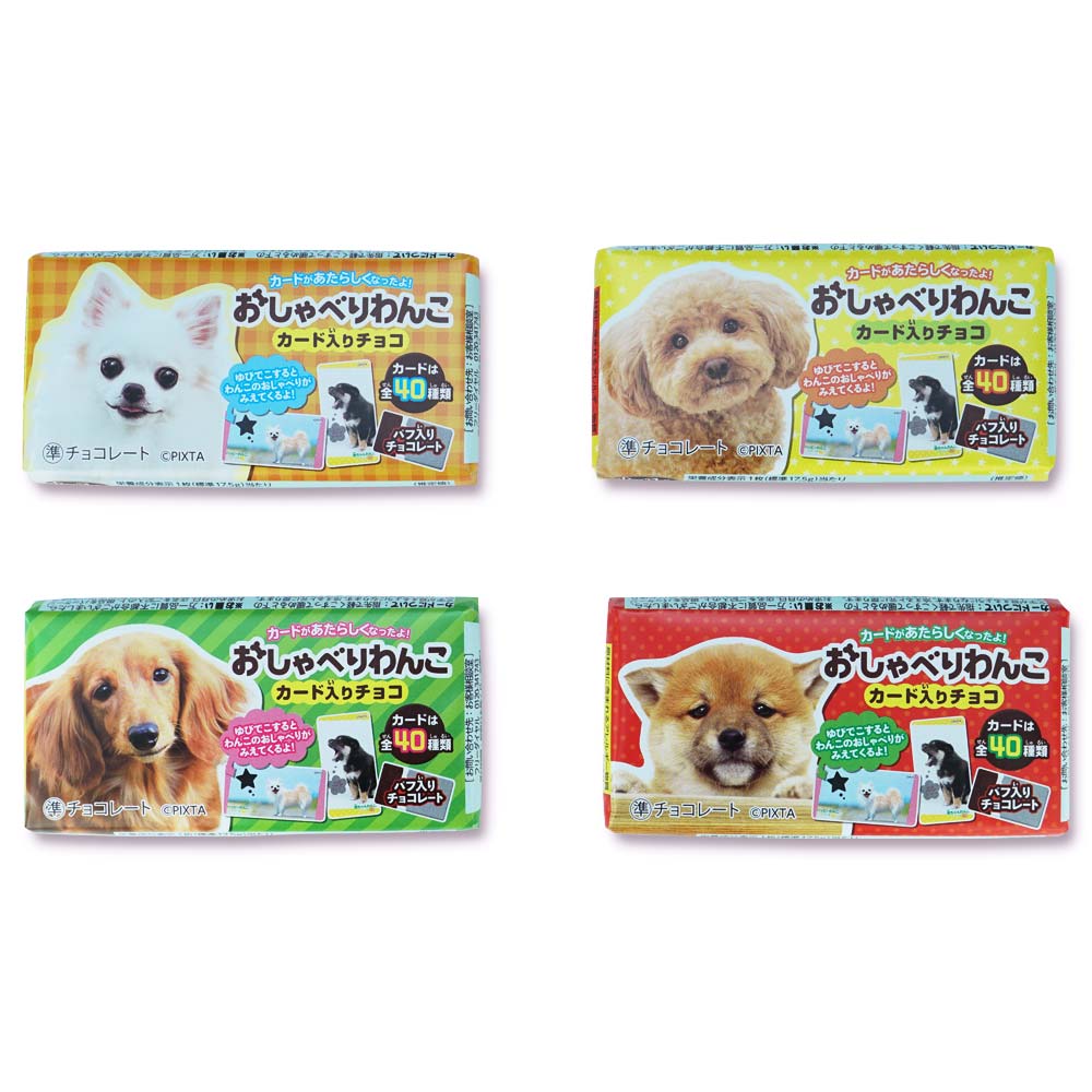 正栄デリシィ おしゃべりわんこ クランチチョコレート （20個入） 駄菓子 チョコ  まとめ買い お菓子 子供会