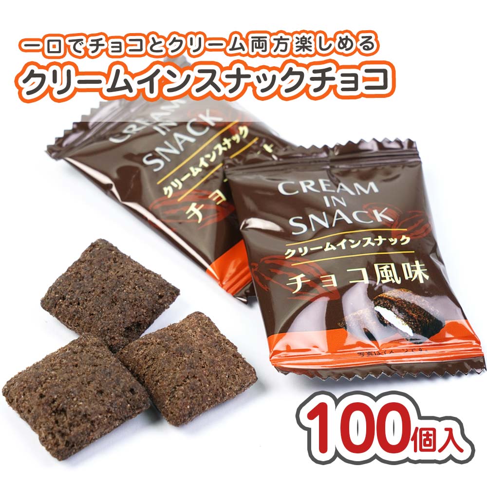 リアライズ クリームインスナック チョコ風味 個包装 大袋 (100個入) 駄菓子 まとめ買い 箱買い スナック系のお菓子
