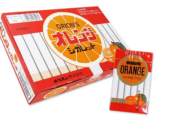 【駄菓子のまとめ買い・ラムネ系の駄菓子】オリオン　オレンジシガレット　(３０箱入)