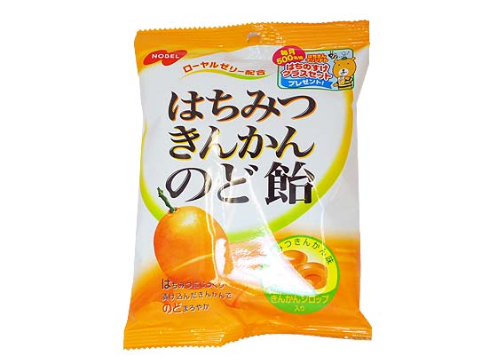 【お菓子のまとめ買い・キャンディ系のお菓子】 ノーベル はちみつきんかんのど飴 （6個入）