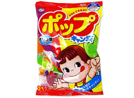 【お菓子のバラ売り・キャンディ、飴系のお菓子】 不二家 ポップキャンディ （21本入）バラ売り
