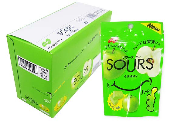 【お菓子のまとめ買い・キャンディ系のお菓子】 ノーベル サワーズグミ グリーンアップル （6個入）