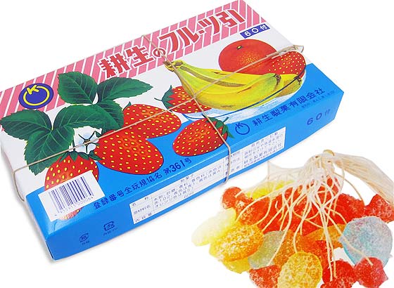 耕生 糸引き飴 フルーツ引き　キャンディ （60個入） 駄菓子 まとめ買い 業務用 当たり付き お菓子