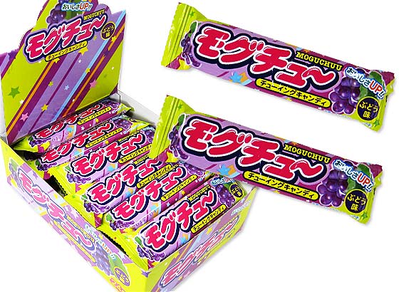 【お菓子まとめ買い・チューイングキャンディ系のお菓子】 やおきん モグチュー ぶどう味 27g （24袋入）