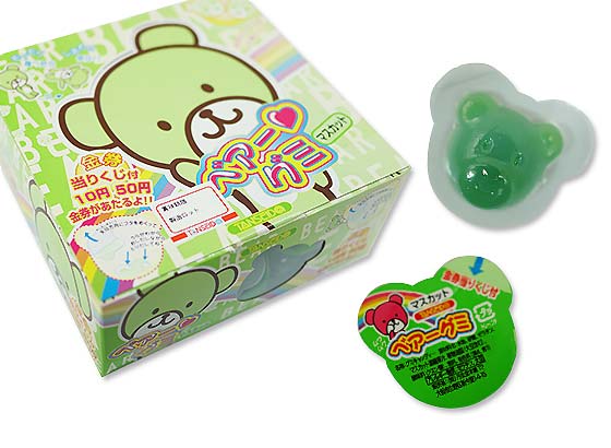 【業務用金券付き駄菓子まとめ買い・グミ系の駄菓子】丹生堂 ベアーグミ マスカット（100＋金券分24個）