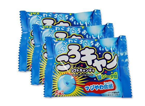【駄菓子のまとめ買い・キャンディ系の駄菓子】 コリス ころキャン ソフトキャンディ  ソーダ味 (20個入)