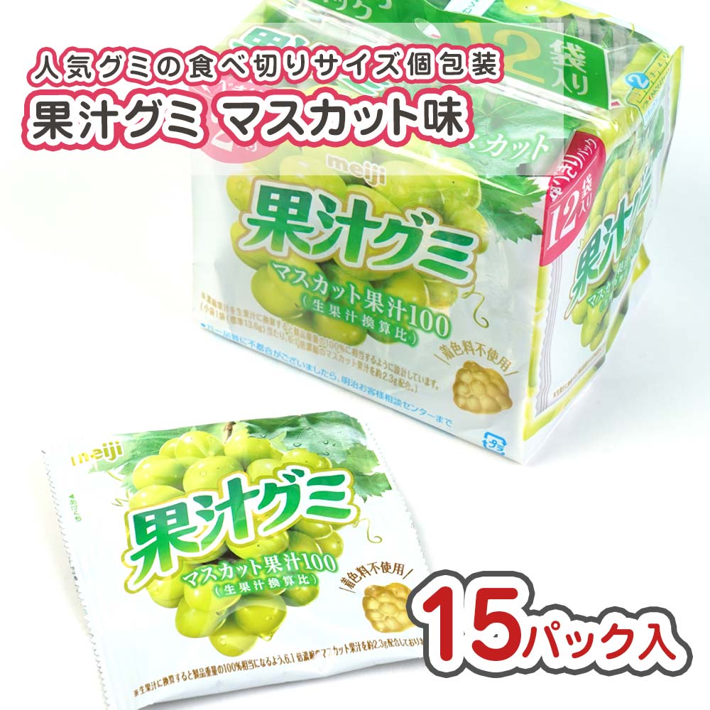 果汁グミ スマートパック マスカット（15パック入) 駄菓子 まとめ買い 箱買い  グミ・お餅系のお菓子