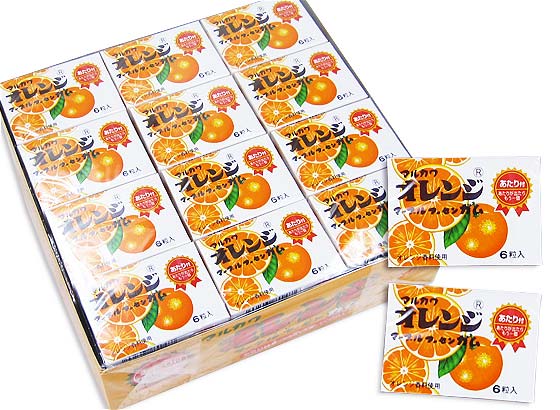 オレンジマーブルフーセンガム